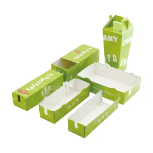 Custom Size Multiple Designs Food Grade Hotdog Corn Dog Sushi Sandwich Takeaway Box Container with Recycled Materials