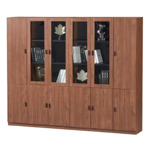 Solid Wooden Furniture Executive Office Closet Storage Filling Cabinet with Window