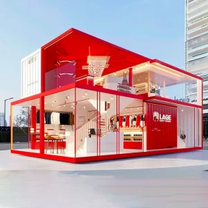 Portable Modular Prefabricated Container Houses Commercial Streets Mobile Double-storey Shops Coffee Shops Mobile Stores