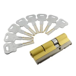 High Security Double Pins Pure Copper Door Lock Key Cylinder with Snake Keys