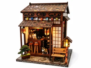 Japanese Street Teahouse Miniature Kit with LED