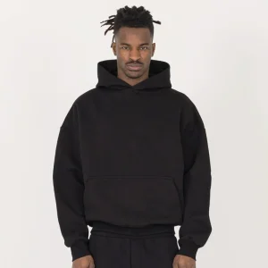 Custom High Quality Cotton Heavyweight Puff Printing Embossed Luxury Oversized Drop Shoulders Boxy Pullover Hoodies for Men