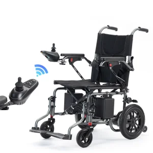 250W*2 Brushed Motor Carbon Steel Lightweight Folding Electric Wheelchairs
