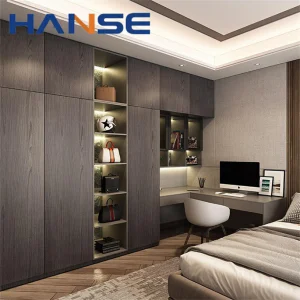 Custom Size Home Furniture Bedroom Modern Built in Portable Wooden Sliding Door Closet System Wardrobe