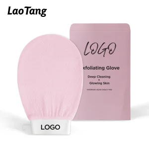 Custom Logo Moroccan Hammam Bath Gloves Exfoliating Mitt