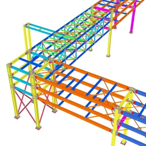 Quick Assembly Prefabricated China Wholesale Customized ISO CE Metal Steel Structure Building Frame Material for Supporting Industrial Plant