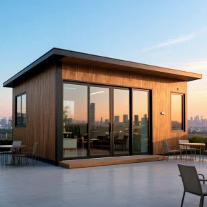 With Kitchen And Bathroom High Quality Prefab Heavy Steel Structure Durable House Villa Resort Apartments Backyard House Office