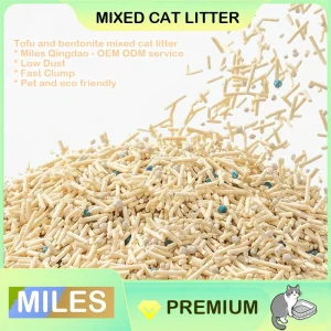 Arena para gatos absorbente rápida de bentonita apta para desagüe tofu