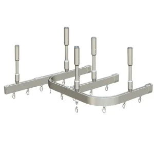 Aluminum Profile Hospital Curtain Rail Hardware Metal Part Ceiling Mount Bendable Track