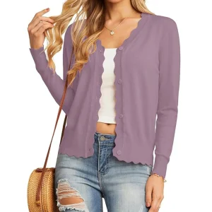 Women's Long Sleeve V-Neck Cardigan