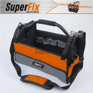 Bolsa de Nylon com Design Aberto, Alça Tubular Confortável, Forma Quadrada de Kit de Ferramentas