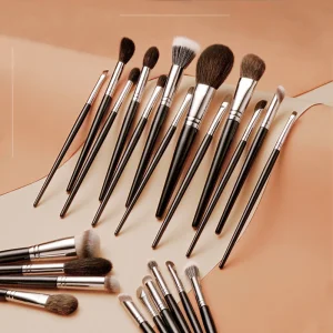 Black Animal Hair Makeup Brush Set