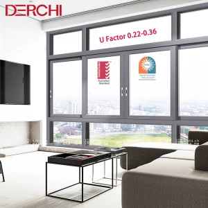 Marco de Aluminio Negro Mate As2047 Certificación Ventana Deslizante Horizontal de Aleación de Aluminio Doble Acristalamiento Ventanas y Puertas Feilong