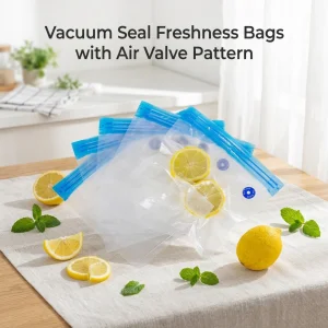 2026 New Reusable Vacuum Seal Food Storage Bags With Upgraded Air Valve BPA Free Freshness Preservation Zipper Bag for Sous Vide