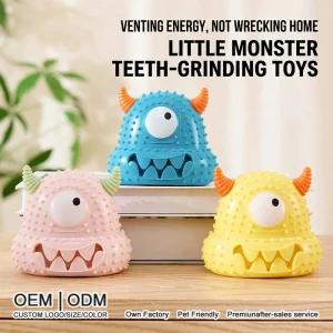 New Little Monsters Series Durable Washable Indestructible Teeth Cleaning Benefit Dog Chew Sound-making Toys for Packing Snacks
