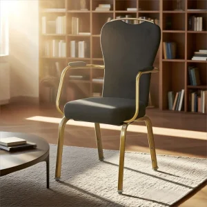 High Backrest Modern Soft Seating Metal Frame Bedroom Armchairs for Home Hotel