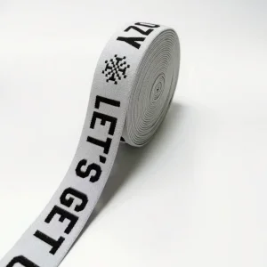 Wholesale Custom Logo Soft Polyester Elastic Band Ribbon Multi-Colored Stripes Jacquard Woven In Herringbone Style For Underwear