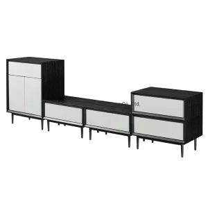 Modern Living Room Wood TV Cabinets Design High End Contemporary Style Coffee Table and TV Stand Cabinet Set