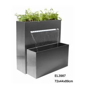 Best Stainless Steel Fountain Rectangle Planter Waterfall