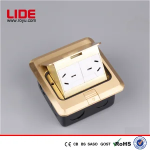 Tomadas elétricas à prova d'água montadas no chão, tomada duplex universal