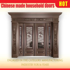 China Steel Aluminum Door Security Entrance Interior Guangdong Exterior Metal Modern Wrought Iron Front Single Garden Metallic Glass Windows and Door Price