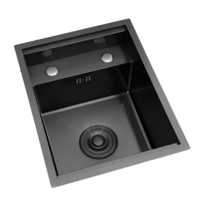 Bistro Invisible Single Bowl Stainless Steel Hidden Kitchen Sink with Foldable Faucet