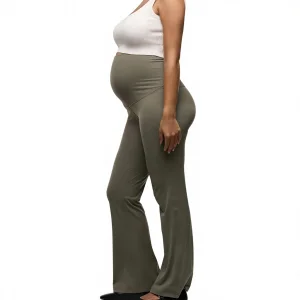 High Waist Maternity Yoga Pants with Belly Band