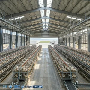 Steel Structure Poultry House Large Scale Anti Corrosion Industrial Chicken Farm Building for 200000 Broilers