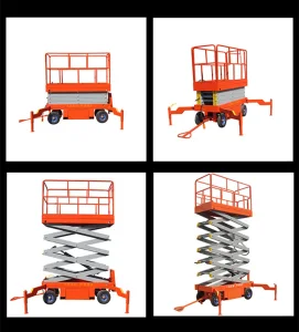 Mobile Scissor Lift Rough Terrain 4WD 450kg Outdoor Construction Site
