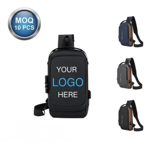 Custom USB Anti Theft Crossbody Bag