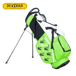 Devikka manufacturer 9" custom Logo Golf Stand Bag PU leather golf bags for Young People