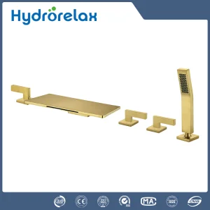 Gold Bathtub Faucet Set