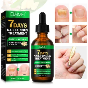 Elaimei 7 Days Nail Fungus Treatment Serum Hands Feet Nourishing Damaged Nails Cuticles Repairing Nails Strengthening Liquid