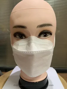 Wholesale 3 Layers Disposable Use Fish-Mouth Face Mask White Anti-Pollution