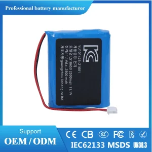 Kc Certified Custom Lithium Battery Pack 18650 21700 11.1V 3s1p 5000mAh for Beauty Devices, Fans, Electronic Toys