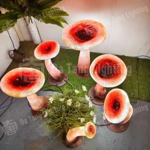 Artistic Mini Mushroom LED Lamp IP65 Waterproof for Indoor/Outdoor Night Garden Pathways Resorts &amp; Festival Decoration