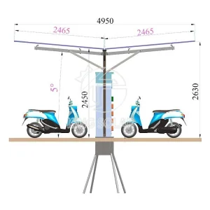 Open Design Steel Solar Carport Mounting Structure