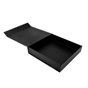 Custom Matte Black Folding Box Luxury Gift Package