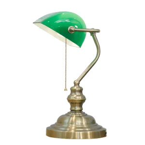 M-1099 Green Banker Table Lamp