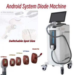 Sistema Avançado de Resfriamento Melhor Análise de Pele com Inteligência Artificial Android 808nm Dispositivo de Remoção de Pelo a Laser de Diodo