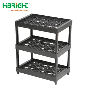 Supermarket Custom Made Plastic Resin Ventilated Storage Shelving Unit