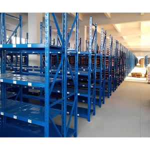 Adjustable Medium Duty Warehouse Rack Steel Storage Shelving