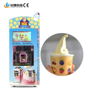 High Quality Soft Serve Fully Automatic Ice Cream Vending Machine Intelligent Ice Cream Robot with Remote APP Management System
