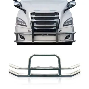 with Lisence Plate Semi Trucks Stainless Steel Front Bumper Bull Bar Deer Grille Guard for Freightliner Cascadia