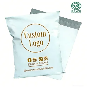 EN15343 GRS Certified Recycled Mailing Bags Envelope Shipping Bag Custom Polymailers Poly Mail Mailers Bag For Clothes