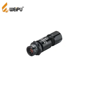 WEIPU 5A AC/DC IP67 Solar Cable China Supplier 6 Pin Battery Circular Connector Push Locking Wire 12V Power 2 3 Connections