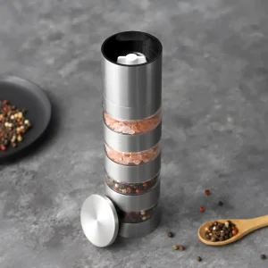 Custom 4 Stacked Refillable Pepper Grinder