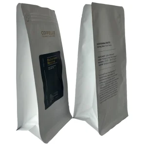 Factory Direct Plastic &amp; Kraft Paper Coffee Packaging Bags Zipper Top with Degassing Valve
