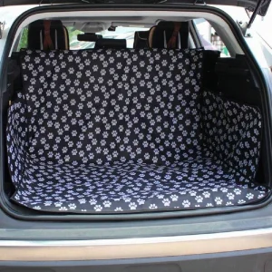 Large Space Pet Travel Car Back Seat Mat Cover 600D Coated Oxford Fabric Easy Fit for Car Trunk