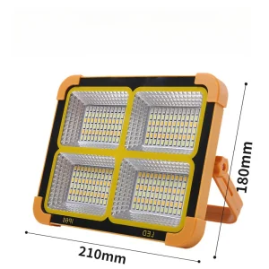 Solar Waterproof Outdoor Portable Emergency USB Charging LED Camping Lamp High Power Courtyard Lights Floor Stand Flood Light